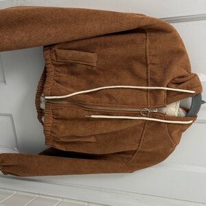 SHEIN Cream Fuzzy Jacket